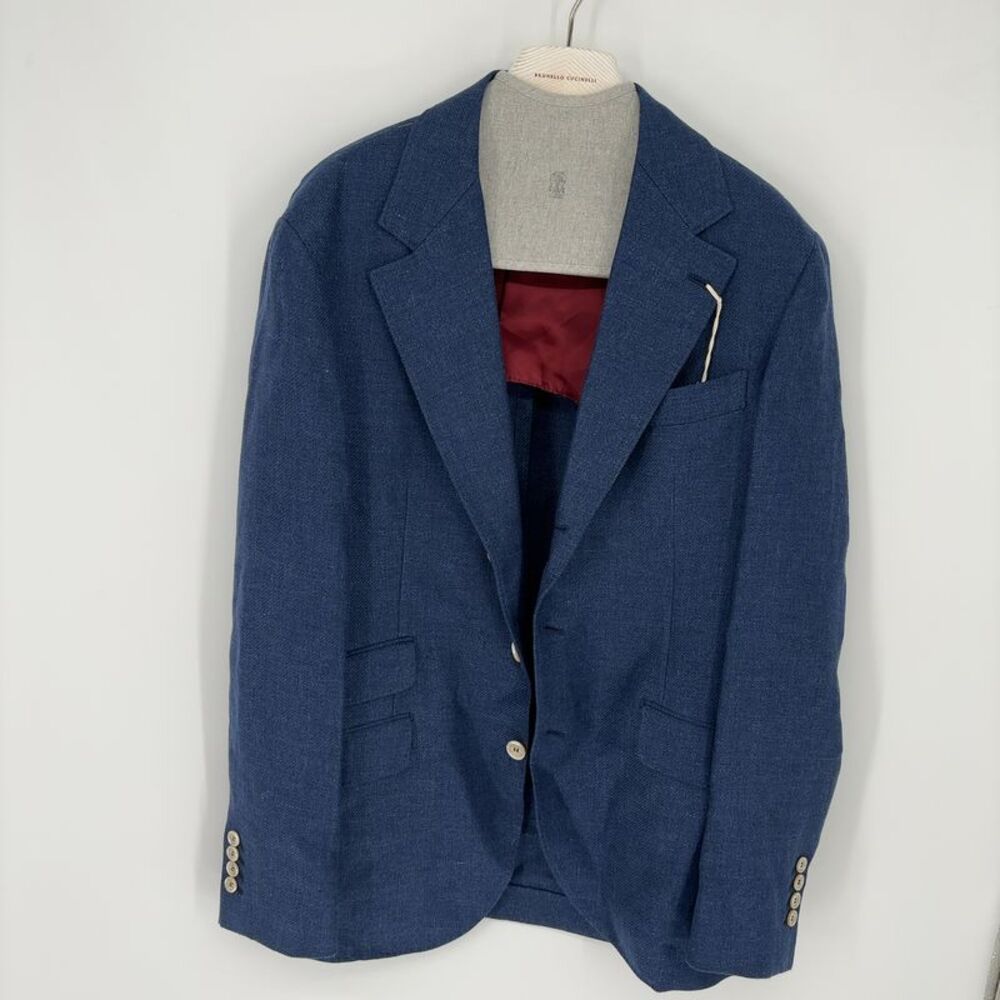 Brunello Cucinelli Linen & Wool-Blend Blazer